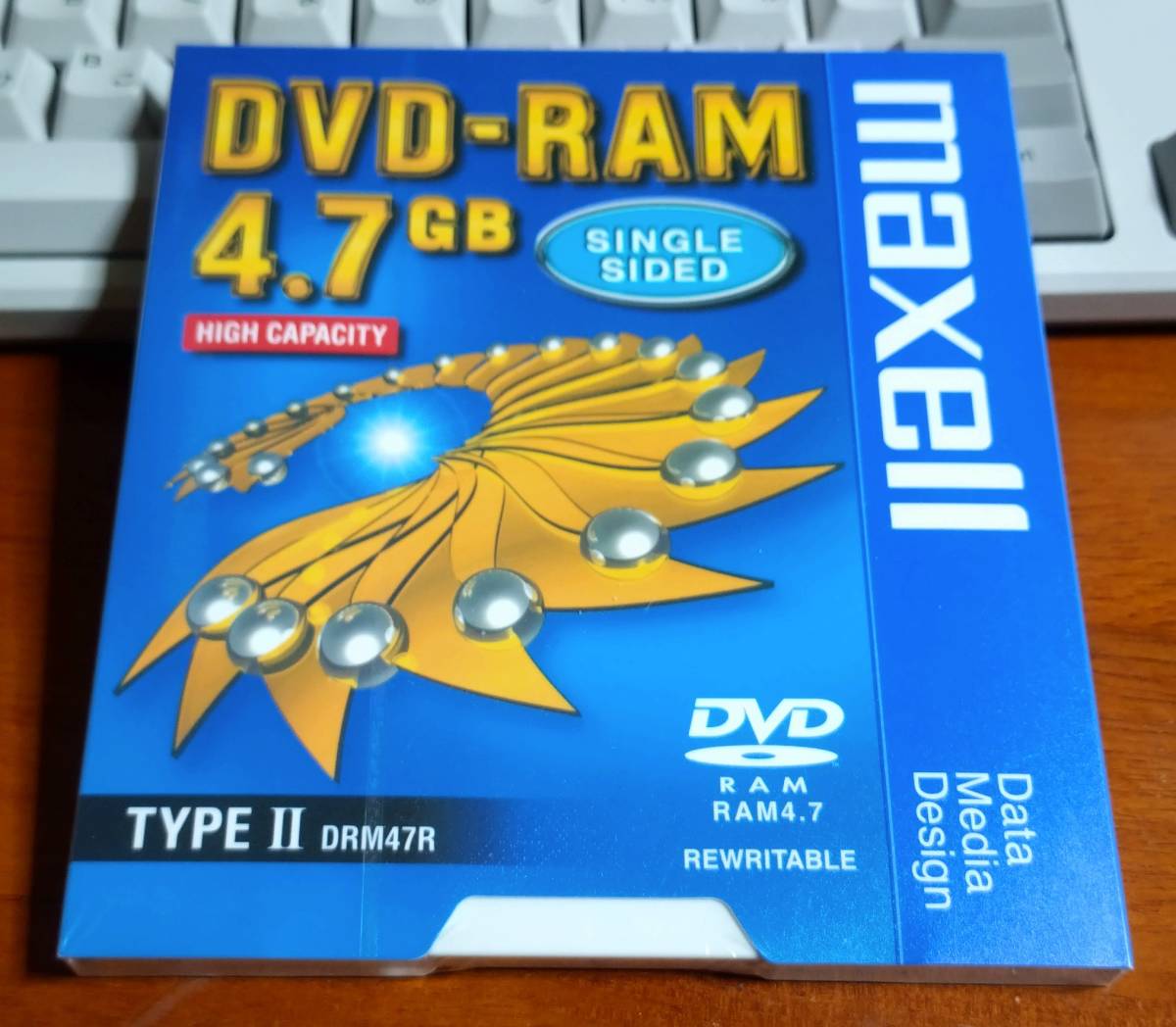 送料込み：未開封★maxell / マクセル★TYPE II / DRM47R.1P★データ用★片面4.7GB・DVD-RAMディスク（カートリッジ入り）_画像1
