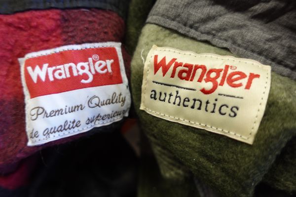 LSH-WSH4 ラングラー Wrangler フリース長袖チェックシャツ￥1～ビンテージUS古着卸セット業者まとめ売り_画像2