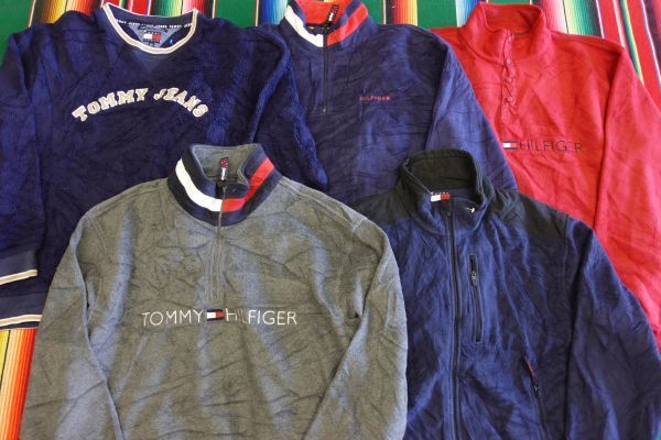 FLC-PICK12 90s ビンテージ トミーヒルフィガー TOMMY HILFIGER フリースMIX ￥1～ビンテージUS古着卸セット業者まとめ売り_画像1