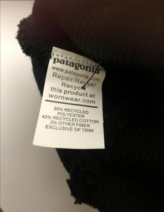 Patagonia パタゴニア ニットキャップ ニット帽 男女兼用 キャップ ブラック ロゴ 黒 ニット ユニセックス_画像3