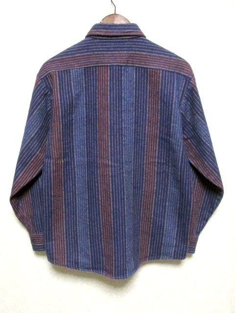 ★USA製★90's Levi's Outdoor ALASKA SHIRTS リーバイス 長袖 ストライプ ヘビー ネルシャツ M★アメリカ製 ビンテージ OLD 美品 レア柄_画像2