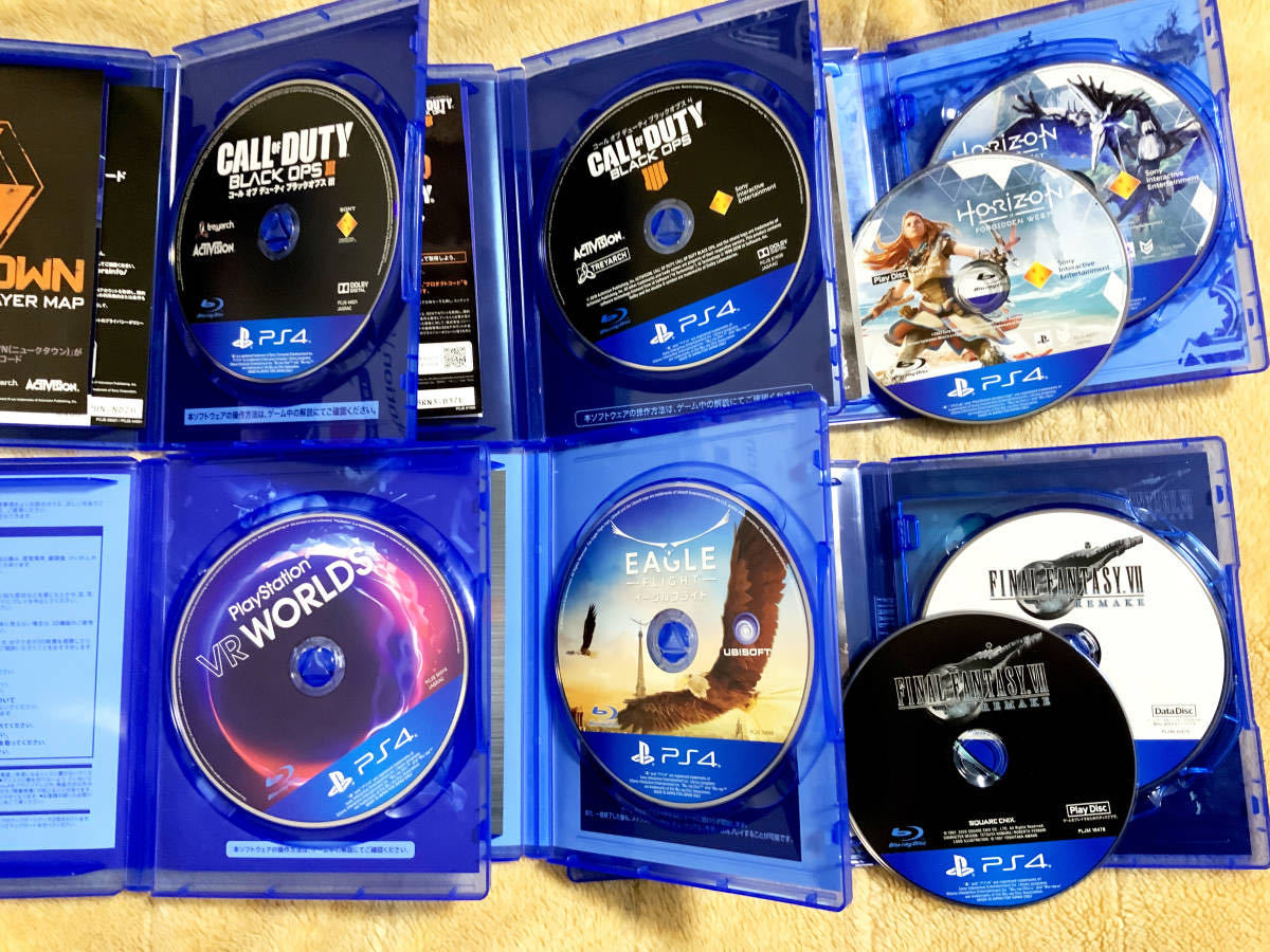 PlayStation 4 Pro グレイシャー・ホワイト 1TB CUH-7200BB02 & VR Special Offer, Horizon FFⅦ Call of Duty等ソフト６本_画像9
