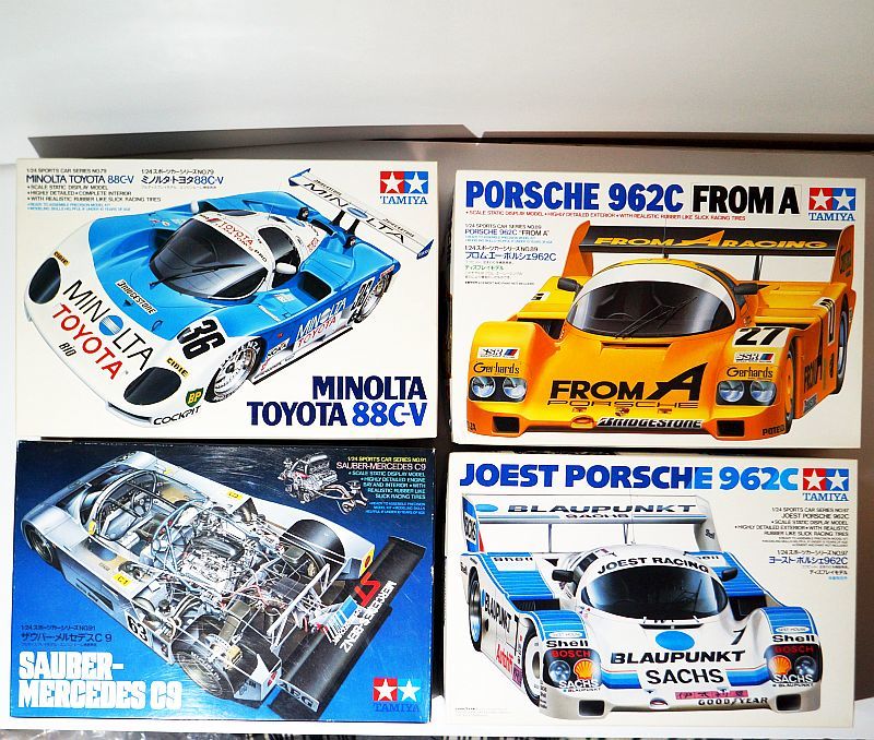  Tamiya 1/24 Minolta Toyota 88C-Vf rom *e-/yo- -stroke Porsche 962C Zauber Mercedes C9 C car endurance plastic model display 