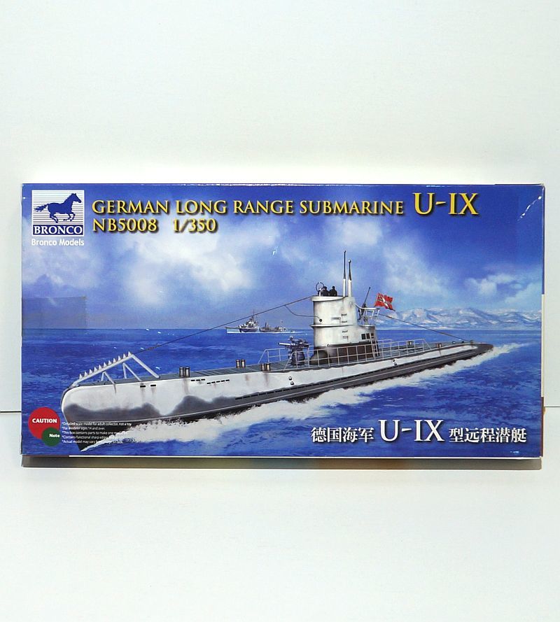 ブロンコモデル 1/350 ドイツ Uボート IX (9) A型 潜水艦 (遠洋型) NB5008 WWⅡ ドイツ海軍 艦艇 タイプ9A 9型系 エッチング プラモデルの画像1