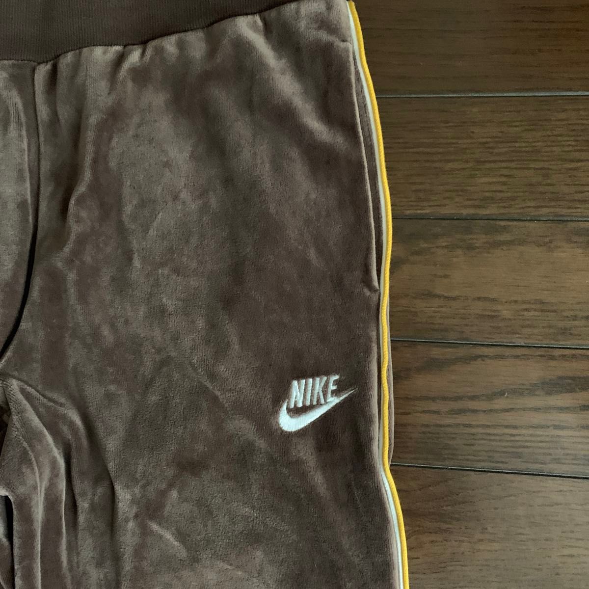 00s NIKE ベロア　トラックパンツ　ラインパンツ　ブラウン ナイキ スウェットパンツ フリース テック Fleece