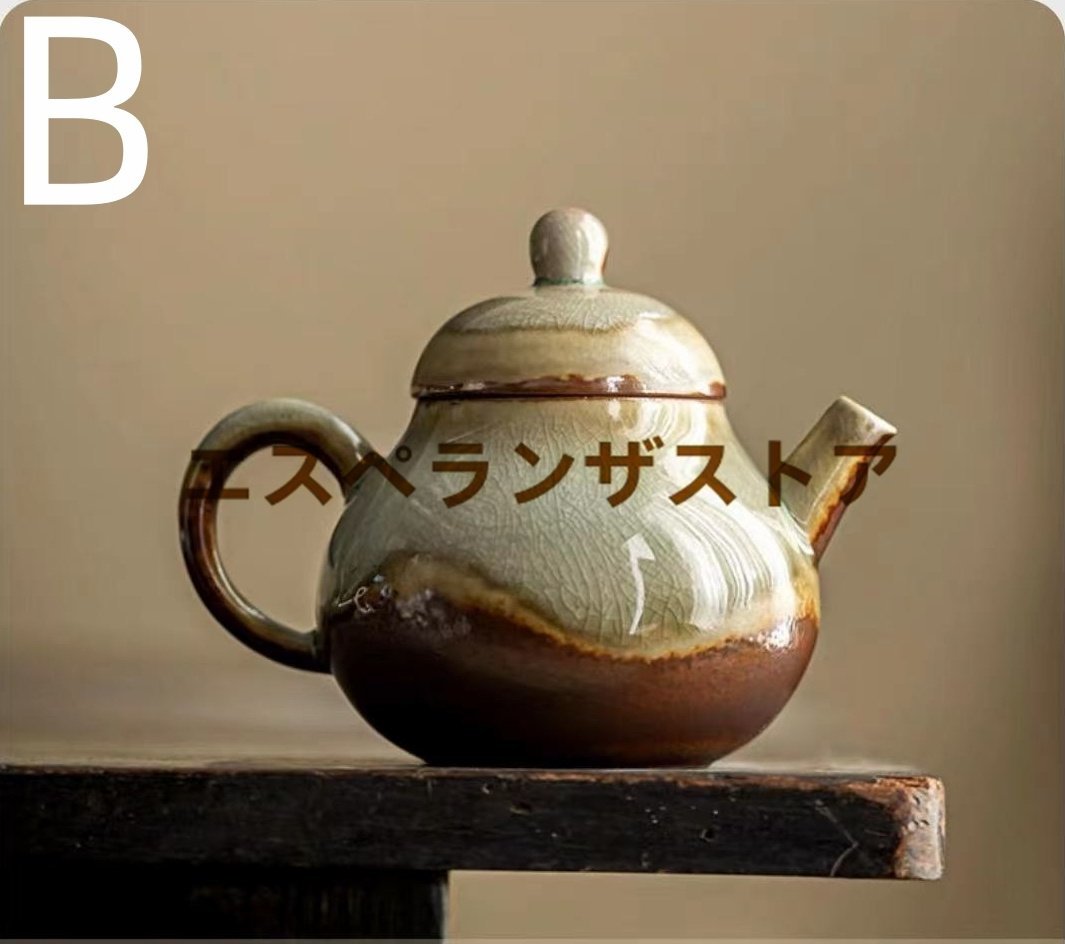 [エスペランザストア]職人手作り 陶器 煎茶道具 茶壺 茶壷 急須 常滑焼 茶器 茶道具 容量：200ML_画像6