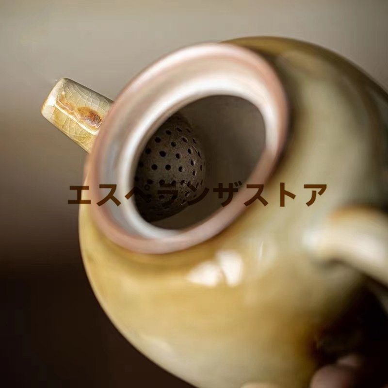 [エスペランザストア]職人手作り 陶器 煎茶道具 茶壺 茶壷 急須 常滑焼 茶器 茶道具 容量：200ML_画像5
