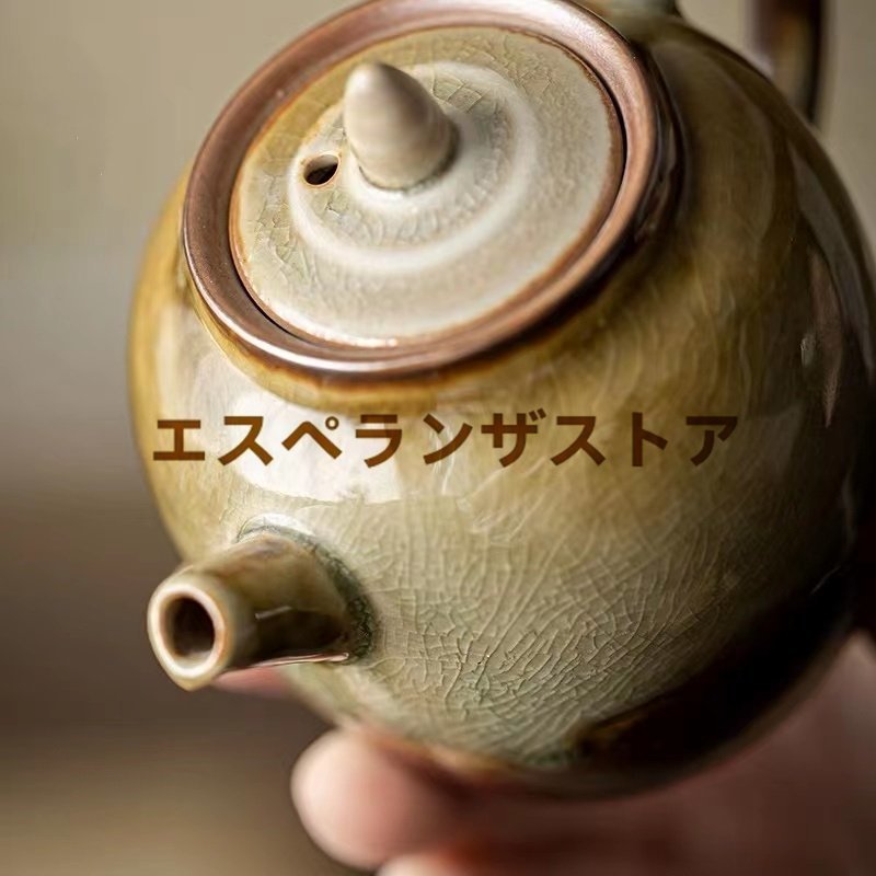 [エスペランザストア]職人手作り 陶器 煎茶道具 茶壺 茶壷 急須 常滑焼 茶器 茶道具 容量：200ML_画像3