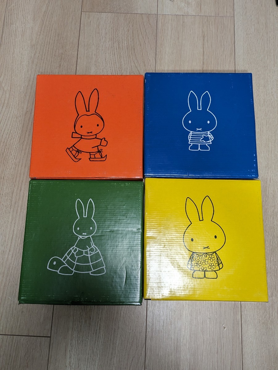 * Lawson Miffy . plate 4 pieces set new goods campaign plate plate LAWSON miffy tableware paper bag attaching 