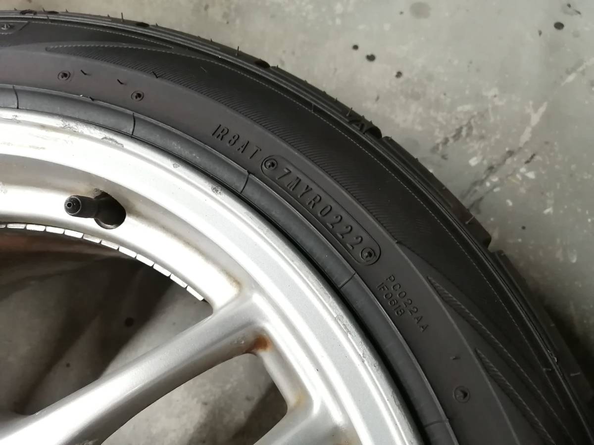 BCNR33 スカイラインGT-R 純正 17インチアルミ 4本セット 17×9J PCD114.3×5H +30 タイヤ245/45R17 ダンロップ ディレッツァDZ102 22年製_画像9