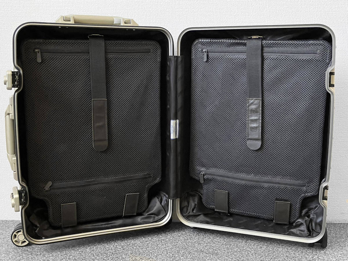 RIMOWA TOPAS TITANIUM リモワ トパーズ チタニウム 4輪 32L スーツケース/オリジナル original ビジネス トローリー ゴールド パイロット_画像8