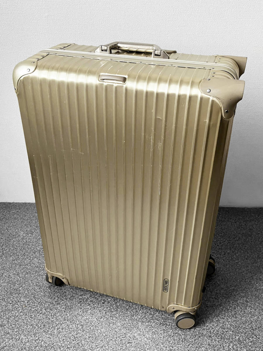 RIMOWA TOPAS GOLD リモワ トパーズ ゴールド 98L 4輪 スーツケース/original オリジナル クラシック フライト キャビン チタニウム_画像5