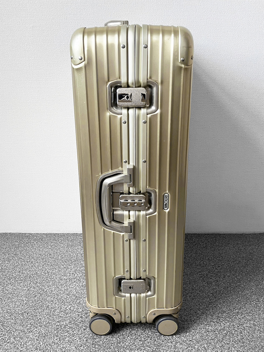 RIMOWA TOPAS GOLD リモワ トパーズ ゴールド 98L 4輪 スーツケース/original オリジナル クラシック フライト キャビン チタニウム_画像3