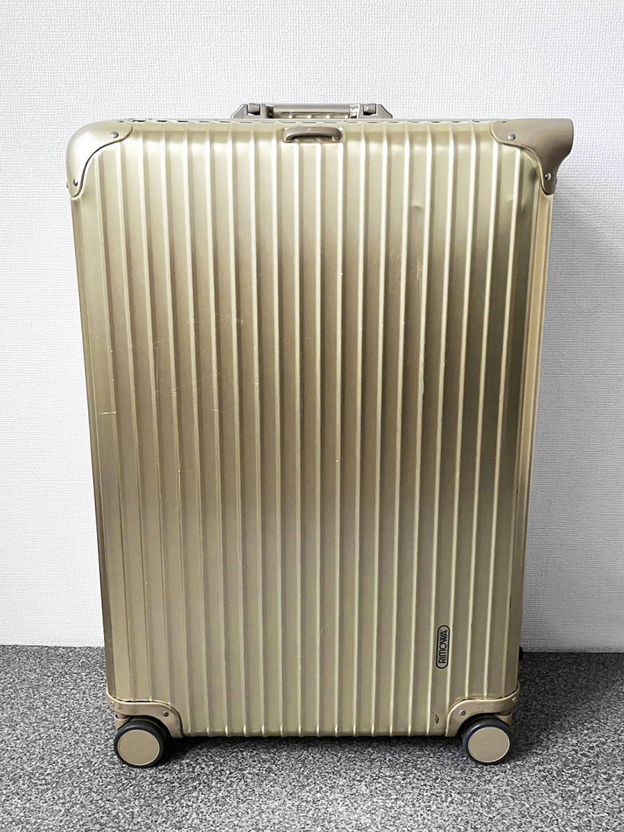 RIMOWA TOPAS GOLD リモワ トパーズ ゴールド 98L 4輪 スーツケース/original オリジナル クラシック フライト キャビン チタニウム_画像1