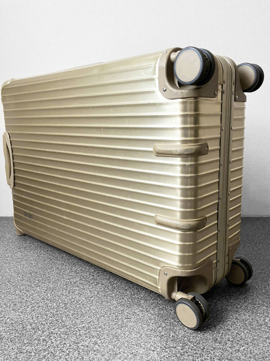 RIMOWA TOPAS GOLD リモワ トパーズ ゴールド 98L 4輪 スーツケース/original オリジナル クラシック フライト キャビン チタニウム_画像7