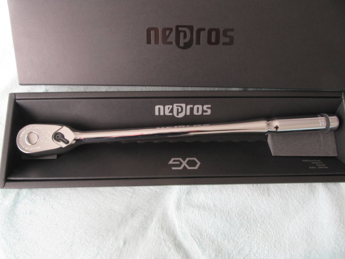ネプロス 12.7sq ラチェットハンドル NBR490L 新品未使用 ktc ロングラチェットハンドル/工具/ nepros 1/2 90 teethの画像6