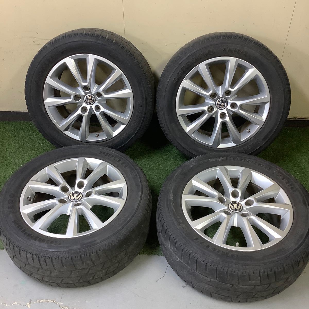 VW トゥアレグ 7P系　タイヤホイール4本セット　8Jx18H2 ET53 タイヤ→SCORPION ZERO 255/55R18 管番1699