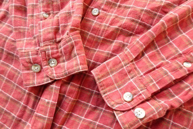 Columbia/ Colombia /F4 AE7022/ long sleeve flannel shirt / button down / check pattern / wool feather ... exist cotton material / outdoor / red / red /S size (12/8R5)