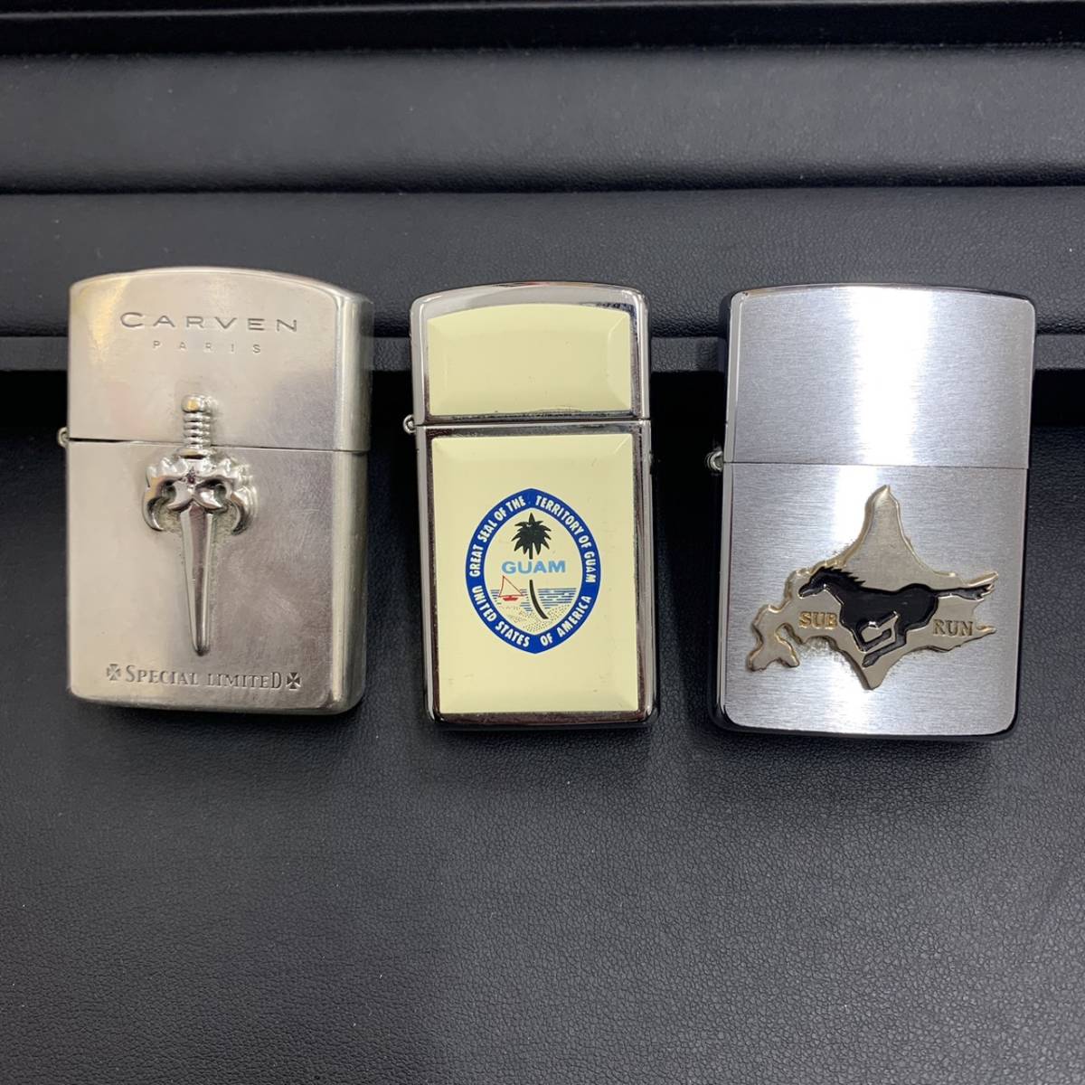 4718 ZIPPO まとめ ジッポー ライター Zippo ヴィンテージ ビンテージ GUAM SUB RUN CARVEN PARIS カルヴェン オイルライター_画像1