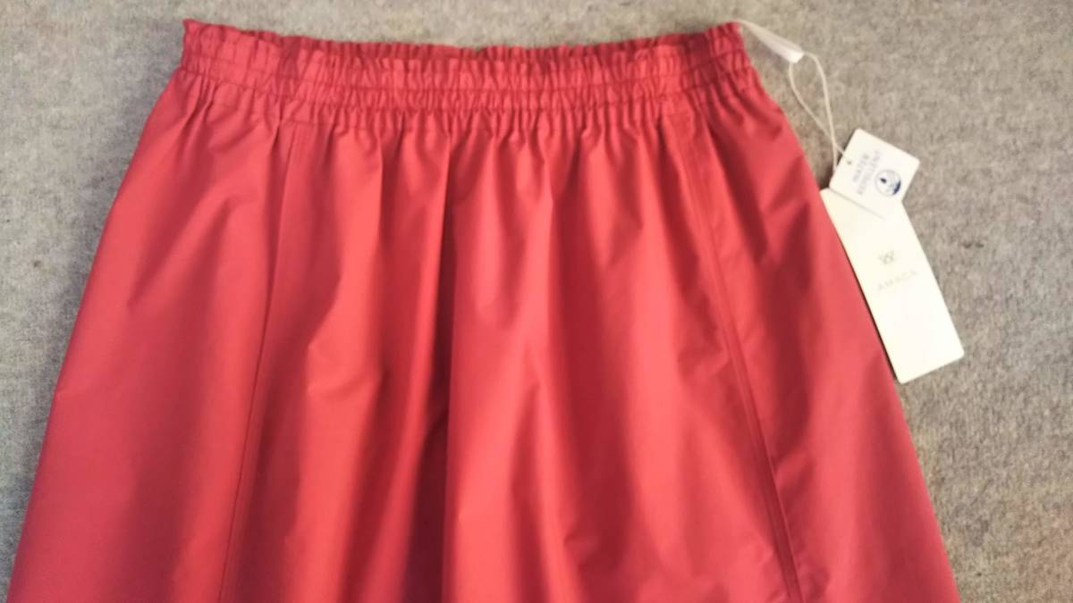  new goods AMACAa maca [ washer bru] water repelling processing waist rubber pretty skirt 40(L) red 27500 jpy 
