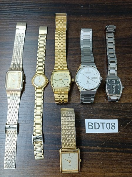 BDT8　腕時計　部品取り　ジャンク品　おまとめ6点　BULOVA　CITIZENシチズン　など_画像1