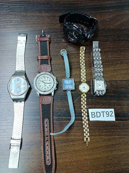 BDT92　腕時計　部品取り　ジャンク品　おまとめ6点　SEIKOセイコー　TIMEX　など_画像1