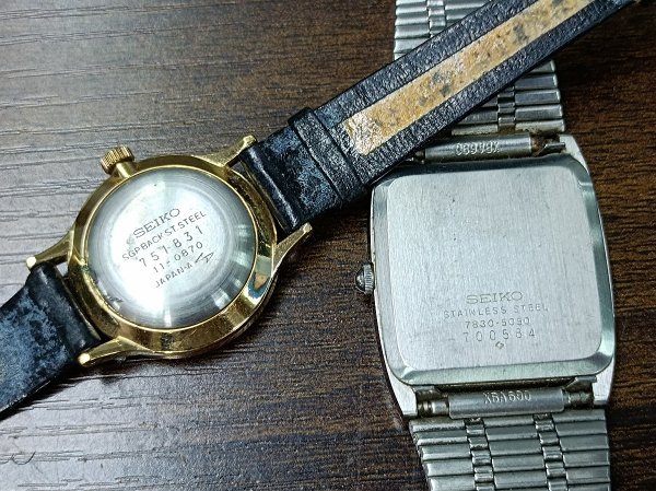 BDT79　腕時計　部品取り　ジャンク品　おまとめ6点　Q&Q　SEIKOセイコー　など　※記念品刻印あり_画像5