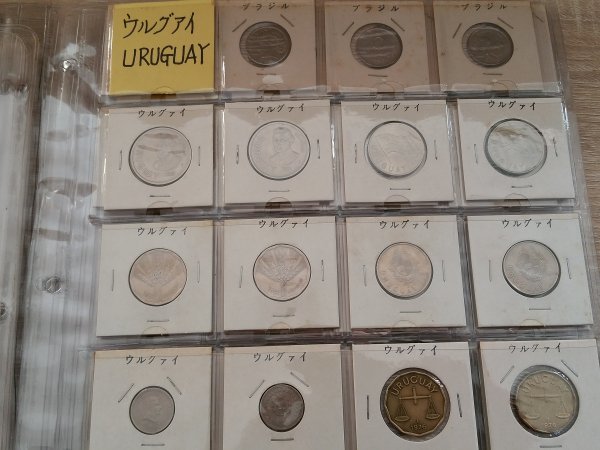 SDS28　世界のコイン　硬貨　コインアルバム　ブラジル　アルゼンチン　ウルグアイ など_画像4