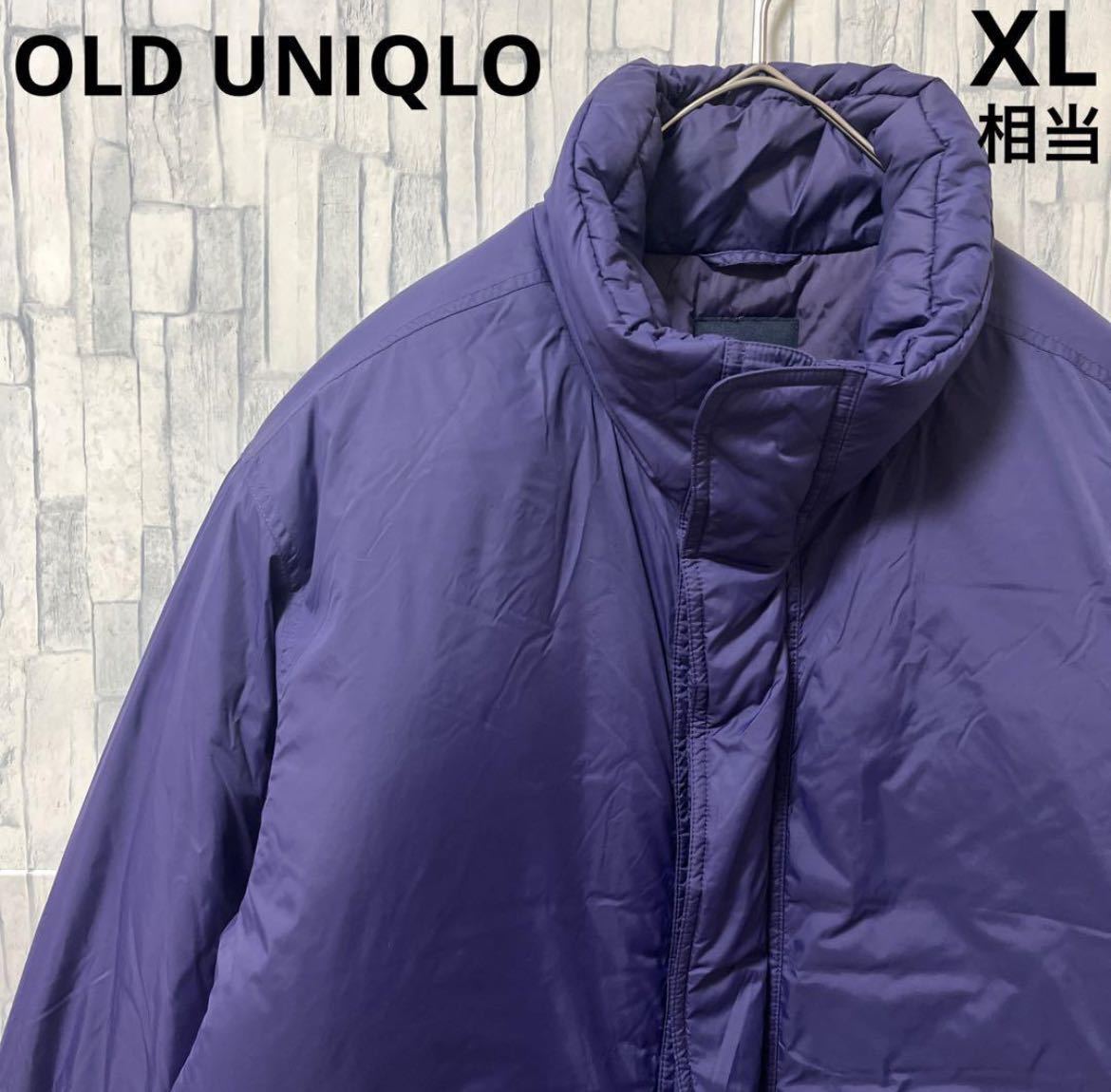 OLD UNIQLO オールド ユニクロ ナイロンジャケット 中綿ジャケット ブルゾン 90s-00s 90年代 紺タグ サイズL 長袖 送料無料