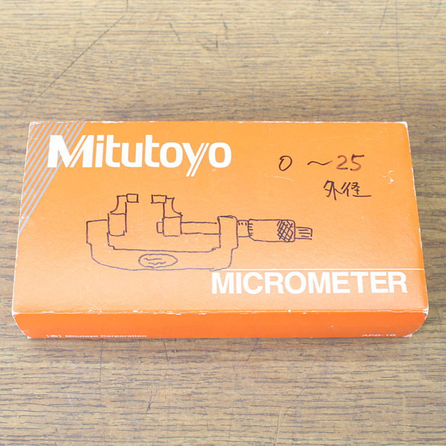 美品)ミツトヨ/Mitutoyo キャリパー形外側マイクロメーター 0-25mm/0.01mm OMP-25(143-101)_画像8