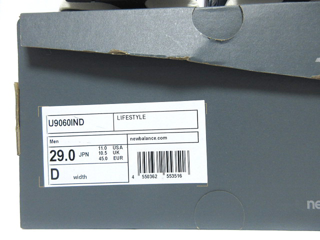 ニューバランス New Balance スニーカー U9060IND インディゴ size JPN 29.0 D width メンズ_画像10