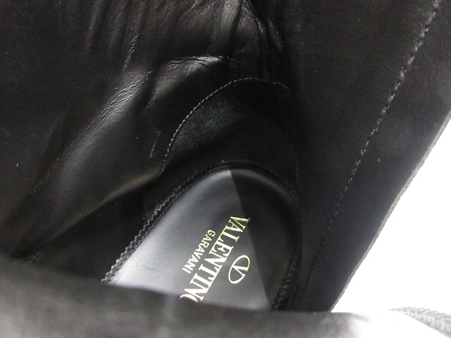 ヴァレンティノ ガラヴァーニ VALENTINO GARAVANI ブーツ アンクルブーツ カーフ レザー スタッズ ブラック size 42 メンズ 約27cm_画像10