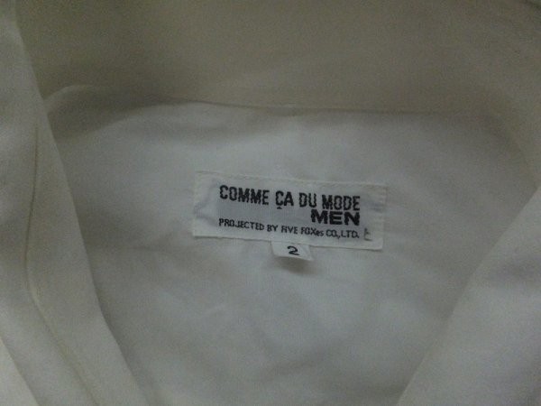 〈送料280円〉COMME CA DU MODE MEN コムサデモードメン メンズ 胸ポケット ドレスシャツ 2 白_画像2