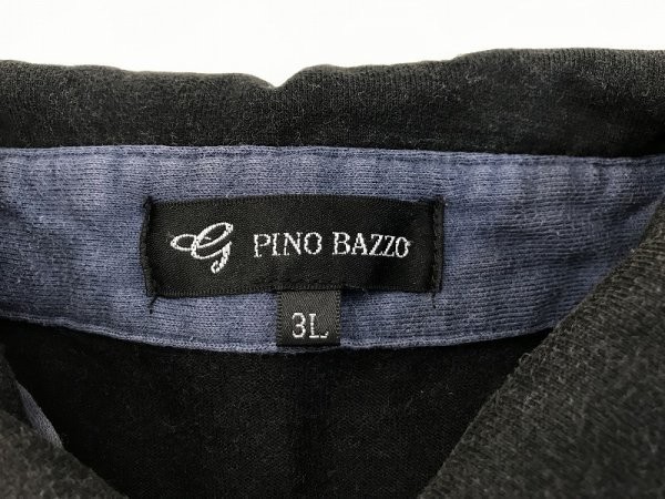 〈送料280円〉PINO BAZZO メンズ グラフィティアート風 プリント 半袖ポロシャツ 大きいサイズ 3L 黒_画像2