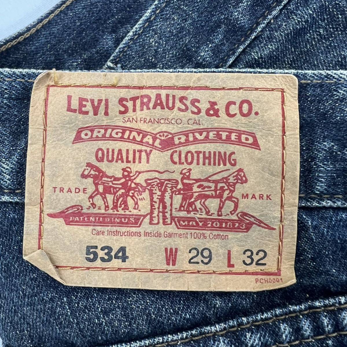 Levi's ☆ 534 自然な縦落ち◎ デニムパンツ ストレート ジーンズ W29 アメカジ ストリート 大人カジュアル 古着 人気 リーバイス■Ja6925_画像6