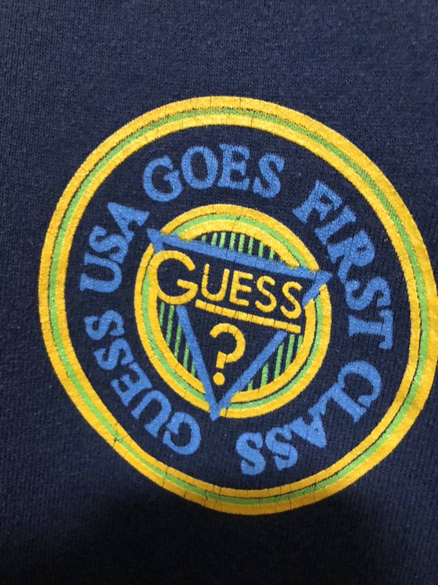 OLD GUESS ゲス　オールドスウェット　USA ラグランスウェット　ネイビー 紺 vintage_画像2