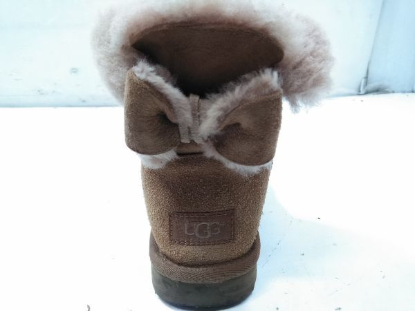 ♪UGG アグ 1012808 ショートブーツ ナベア リボン付きムートンブーツ ブラウン 23cm USA6 A121411N @80♪_画像8