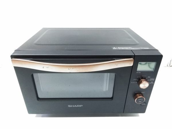 ♪SHARP シャープ オーブンレンジ RE-F18A-B ブラック 18L 2020年製 フラットテーブル A121619A 〒140 ♪_画像2