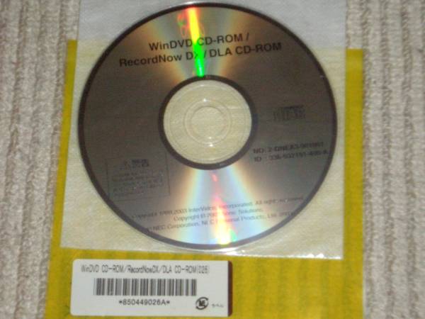 VY17F/EF-W VY16M/EF-W VY14M/EX-W リカバリCD @未使用5枚組＋WinDVD@ Windows XP Pro/Home SP2_画像3