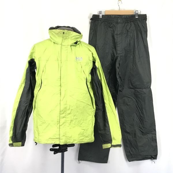 HELLY HANSEN★ナイロンパーカー/上下セットアップ/ウィンドブレーカー【Mens size -L/green×gray】Jackets/Set up◆BH247