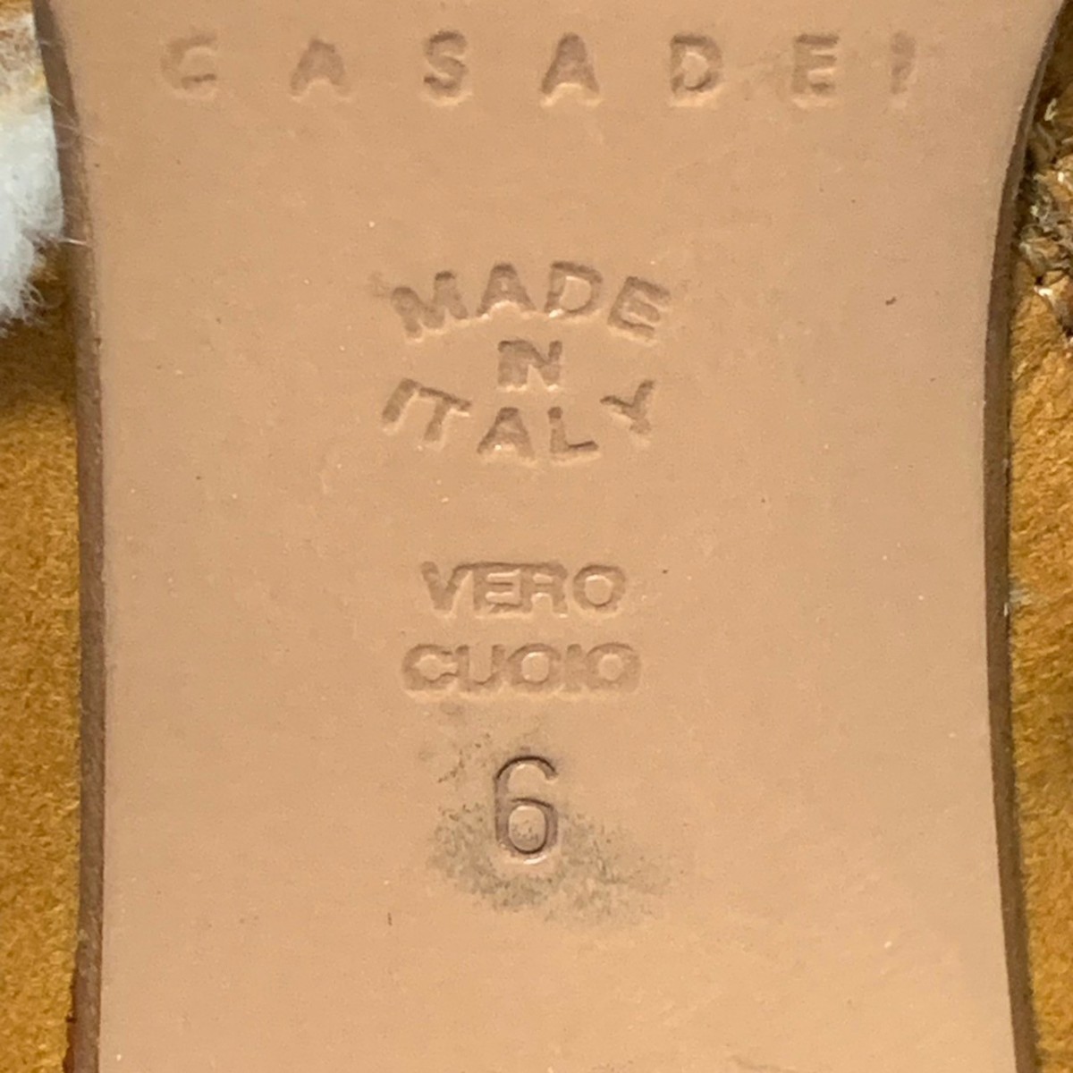 R5137bE イタリア製 CASADEI カサディ ロングレザーブーツ キャメル サイズ6 (23cm位) レディース VERO CUOIO ヴェロキーオ 本革 ファー_画像8