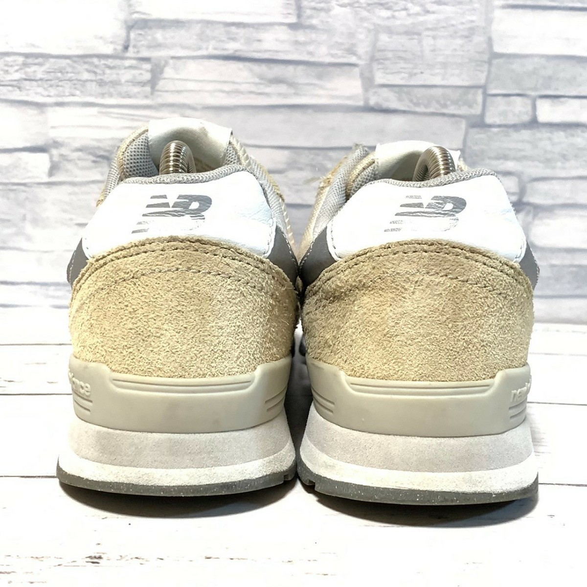 R5175bE New Balance996 ニューバランス スニーカー サイズ25cm レディース ベージュ系 スウェード ローカット シューズ WL996CA2_画像5