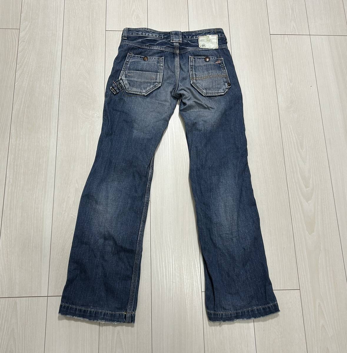 * Johnbull JOHNBULL Works Len Dahl -z buggy jeans one woshu processing jeans Denim pants S*AP584