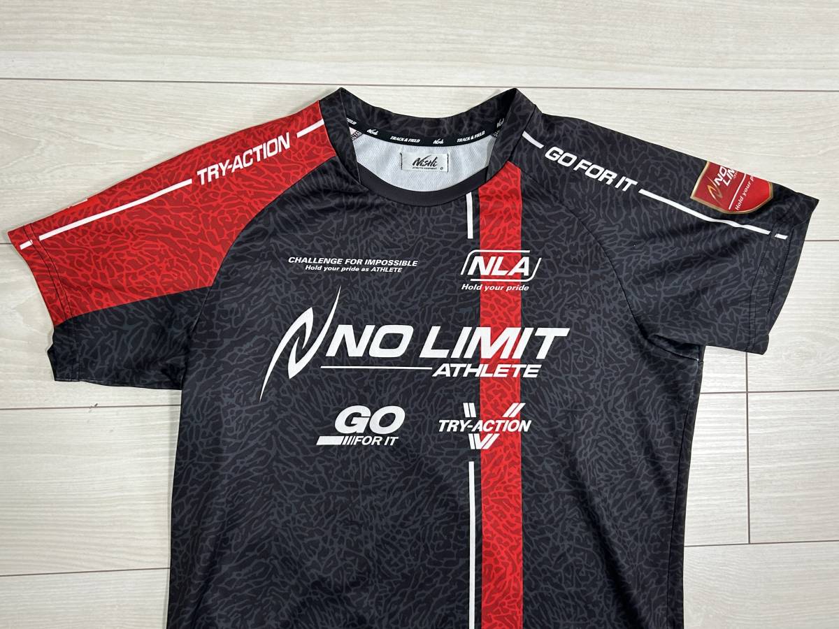 ★Nishi NO LIMIT ATHLETE ニシ Tシャツ トレーニングシャツ Oサイズ トラック ランニング 陸上 マラソン★吸汗速乾_画像2