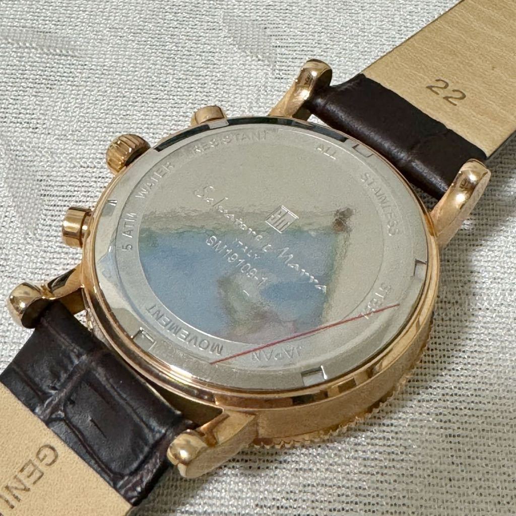 Salvatore Marra サルバトーレマーラ メンズ腕時計 クロノグラフ 42mm SM19109-PGBK2 新品未使用