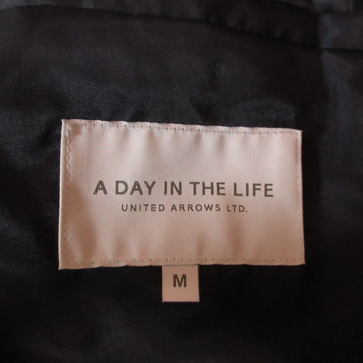 美品 A DAY IN THE LIFE UNITED ARROWS ユナイテッドアローズ シングル 2B チェスターコート M ネイビー_画像6