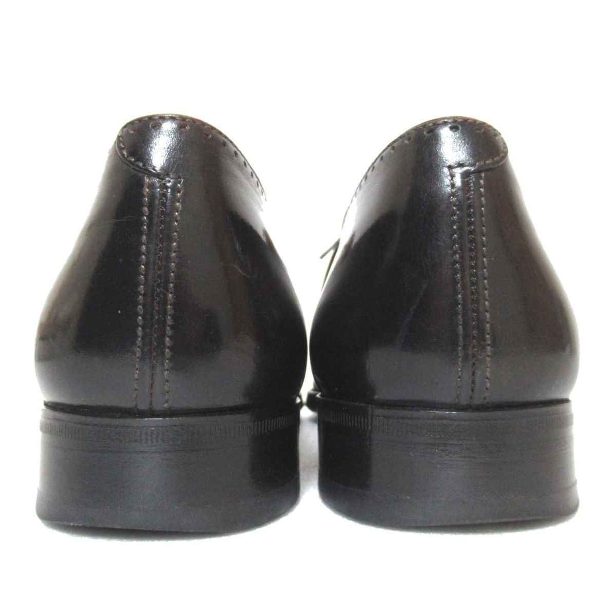  beautiful goods Berluti Berluti strut chip medali on leather Loafer business shoes 1456 5 size 25.5cm corresponding tea core black 