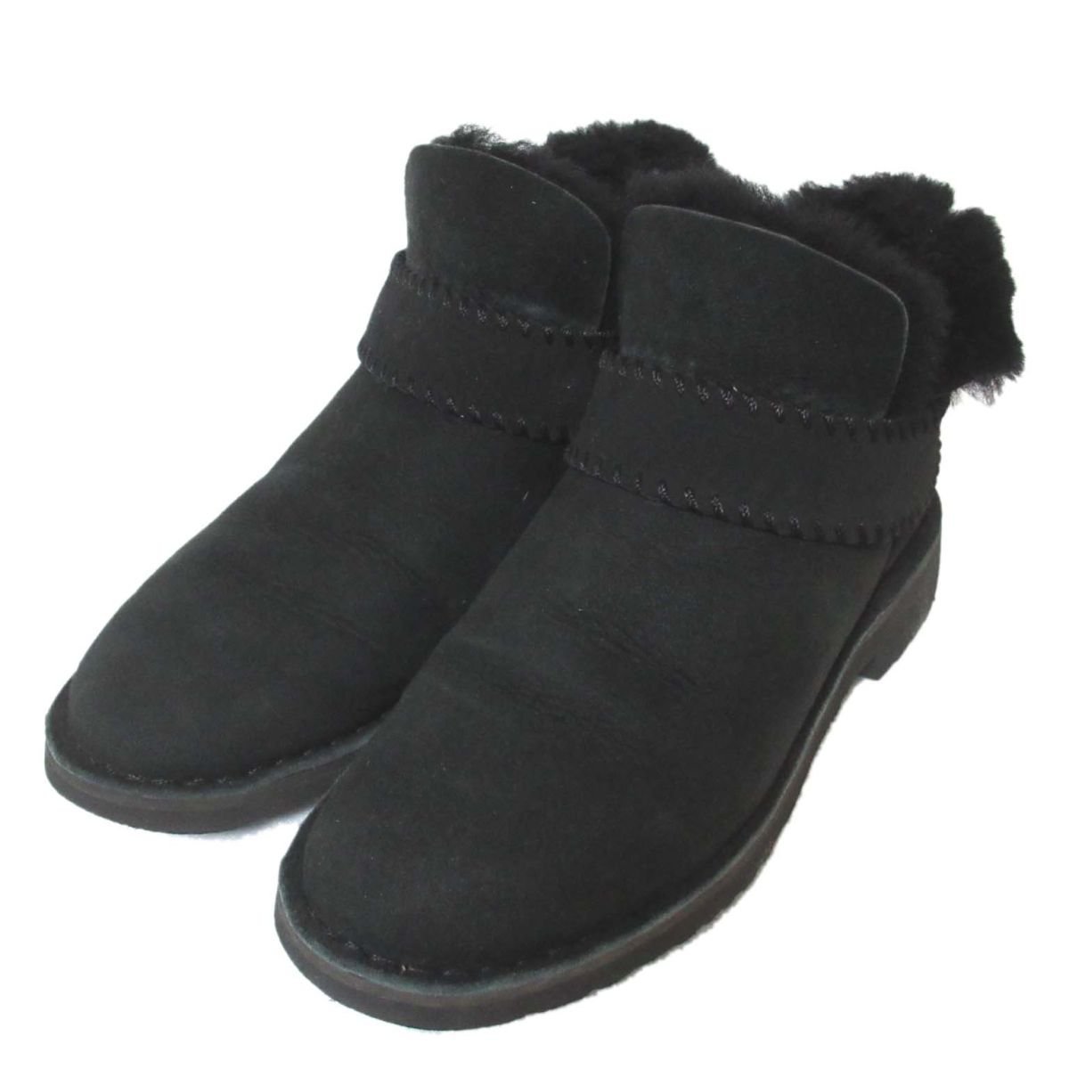  unused UGG UGG Mckayma Kei almond u mouton short boots ankle boots 1012358 22cm black 
