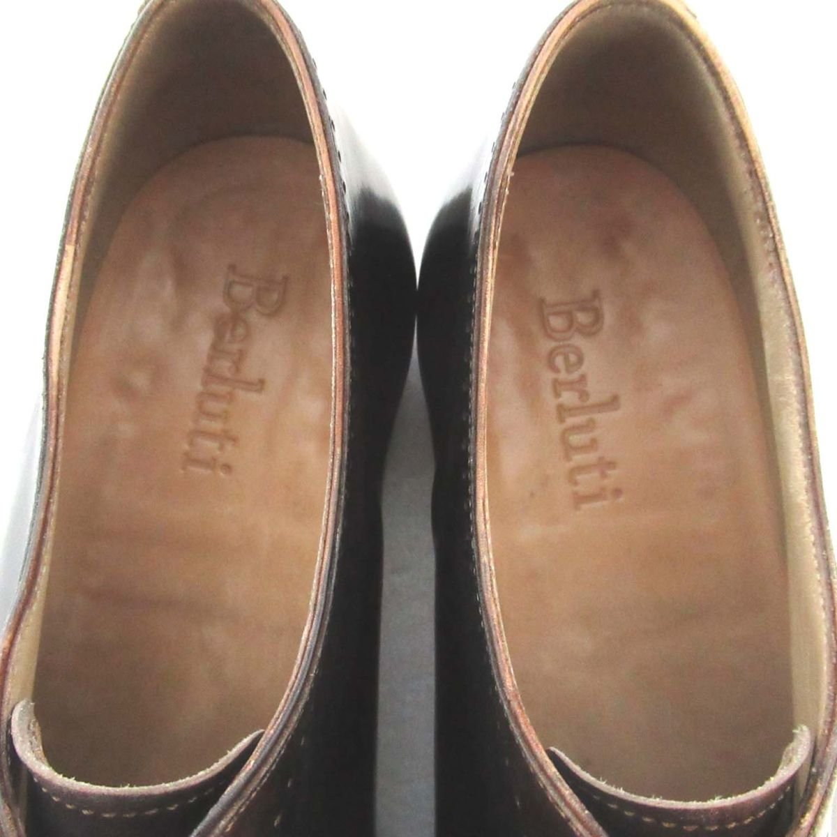  beautiful goods Berluti Berluti strut chip medali on leather Loafer business shoes 1456 5 size 25.5cm corresponding tea core black 