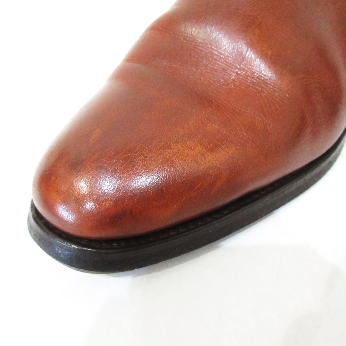 美品 CROCKETT＆JONES クロケット＆ジョーンズ レザー GRESHAM サイドゴアブーツ チェルシーブーツ サイズ60C 約23.5cm ブラウン_画像9